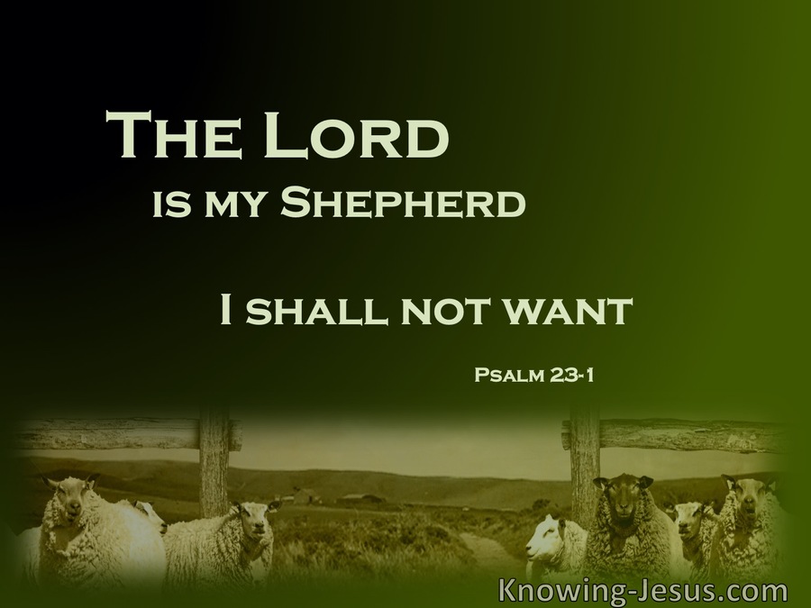Psalm 23:1 The Lord Is My Shepherd (sage)